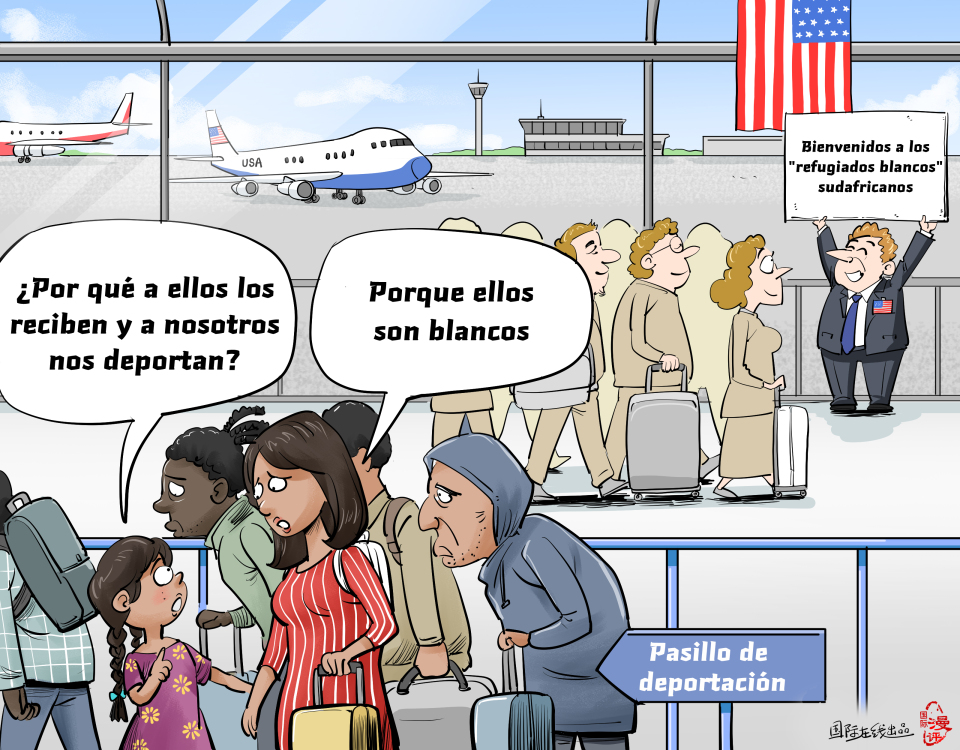 【Caricatura editorial】Privilegio basado en la piel_fororder_西【國際漫評】膚色優先