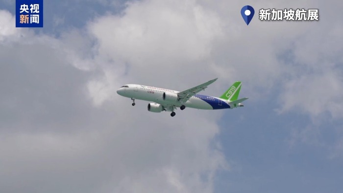 視頻丨中國商飛C919亮相新加坡航展