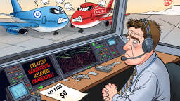 【Editorial Cartoon】 “Hijacked” Flights
