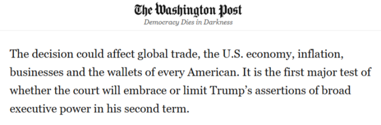 閃評丨美最高法院質疑特朗普全球關稅的合法性 訴訟背後的博弈