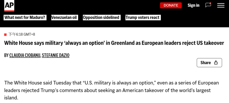 資訊很有聊｜美國對格陵蘭島步步緊逼 是看準了歐洲軟弱無力？_fororder_1