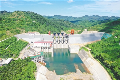 南渡江邁灣水利樞紐工程下閘蓄水