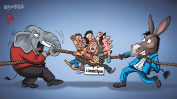 【Caricatura editorial】Forcejeo político