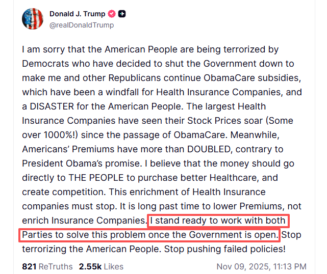 視頻丨美政府“停擺”40天 共和黨稱“已有協議”擬今日表決