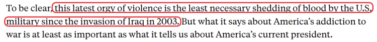 全球媒體聚焦 | 美媒:美國是否已經“對戰爭上癮”?