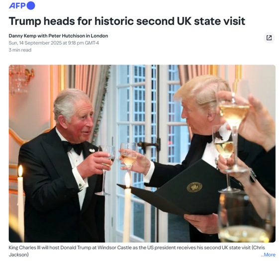 北美觀察丨特朗普再訪英國：“史無前例”背後的利益角力
