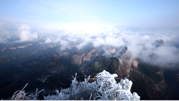 湖南新寧：崀山丹霞邂逅雪霧雲海奇觀醉遊人_fororder_圖片4
