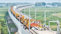 淮宿蚌城際鐵路開始全線鋪軌