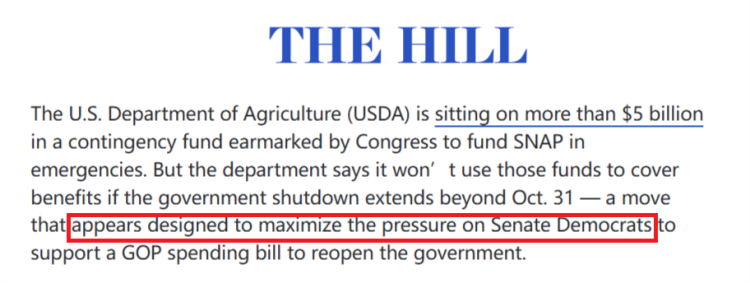 閃評|美政府繼續“停擺” 應急資金分歧凸顯“政治算計”