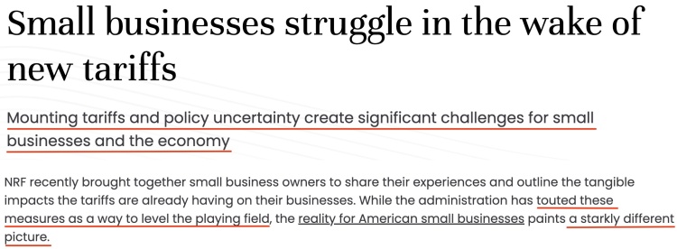 深觀察丨“小企業是美國的英雄，為什麼要遭關稅的懲罰？”