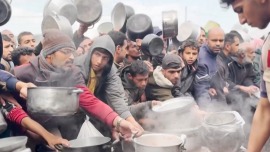 視頻丨天氣惡劣食物短缺 加沙流離失所者艱難維生