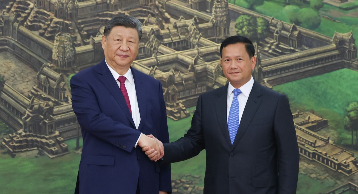 習近平同柬埔寨首相洪瑪奈舉行會談_fororder_習近平同柬埔寨首相洪瑪奈舉行會談（1）XxjpsgC007594_20250417_PEPFN0A001.JPG