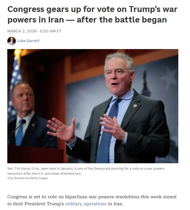 閃評 | 美國“戰爭權力決議”面臨表決 總統要打 國會能攔住?