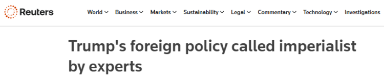 全球媒體聚焦 | 英媒：“美國優先”背後是“新帝國主義”野心_fororder_1