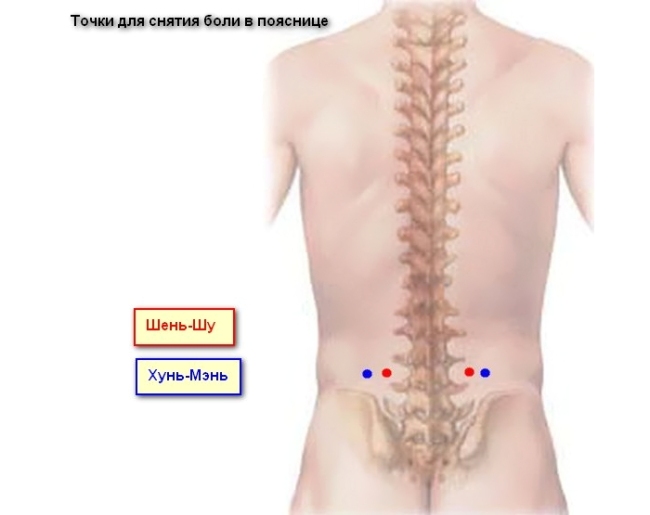 4 волшебные точки для снятия боли в спине