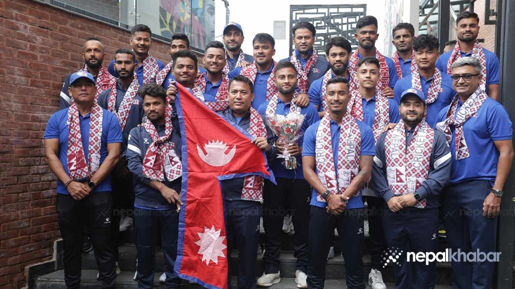 एसियन गेम्स खेल्न नेपाली राष्ट्रिय क्रिकेट टोली चीन प्रस्थान