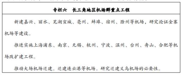 長三角建世界級機場群:這7座機場被列入重點工程 長三角建世界級機場群:這7座機場被列入重點工程