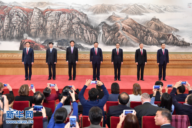 Xi Jinping rencontre la presse à la tête de la nouvelle direction du PCC