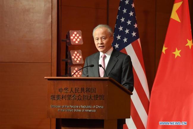 Prôner une confrontation avec la Chine est "dangereux", avertit son ambassadeur aux Etats-Unis
