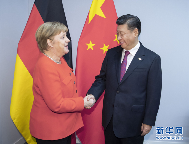Си Цзиньпин встретился с федеральным канцлером Германии А.Меркель