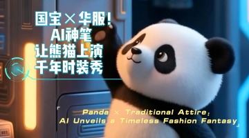 Panda × Traditional Attire: AI Unveils a Timeless Fashion Fantasy_fororder_0527熊貓換裝
