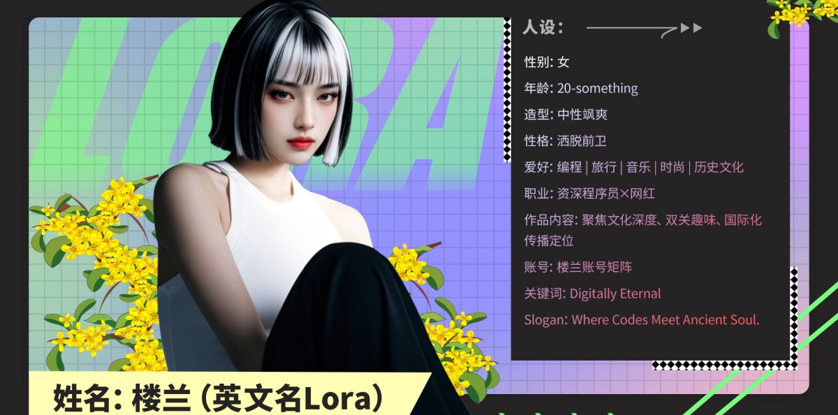 Digital Avatar "Lora" Arrives: Where Codes Meet Ancient Soul_fororder_數據人名片橫板