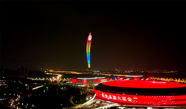 大運會倒計時100天！成都夜空驚喜上演“千機變”_fororder_大運會倒計時100天！-成都夜空驚現千架無人機表演秀--供圖-成都大運會執委會-(6)