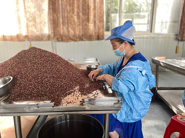 鄉村振興看阿壩｜茂縣發展花椒産業 助力高半山鄉村振興_fororder_車間工人篩選花椒-供圖-中共阿壩州委網信辦