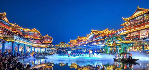 年味中的眉山“煙火氣” 瓦屋山“門票售罄”成日常狀態_fororder_眉山水街--供圖--東坡區委宣傳部