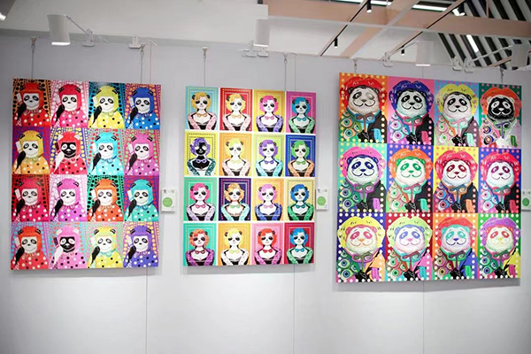 太酷炫啦！“熊貓回家”新國風藝術巡展（雅安站）震撼來襲_fororder_多彩的熊貓主題作品-供圖-雅安市委宣傳部
