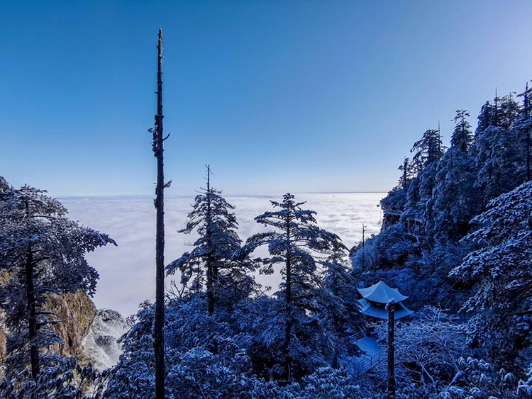 眉山洪雅：瓦屋初雪 如詩如畫_fororder_銀裝素裹瓦屋山-供圖-洪雅縣委宣傳部[1]