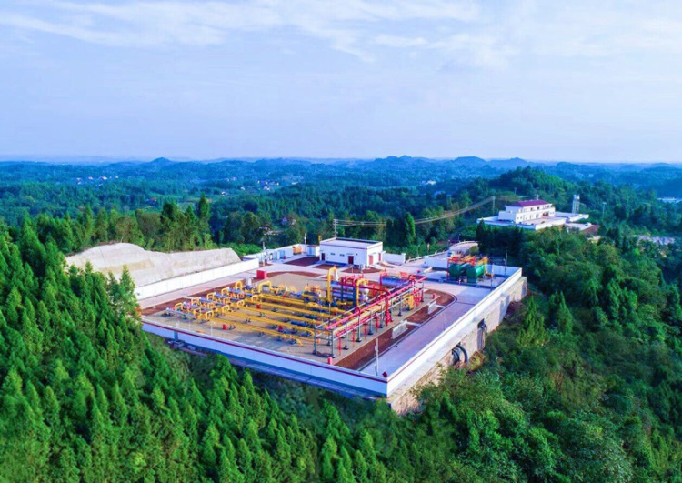 突破200億方！安岳採氣作業區高石梯區塊助力天然氣産業騰飛_fororder_安岳採氣作業區高石梯區塊（部分）。受訪企業供圖