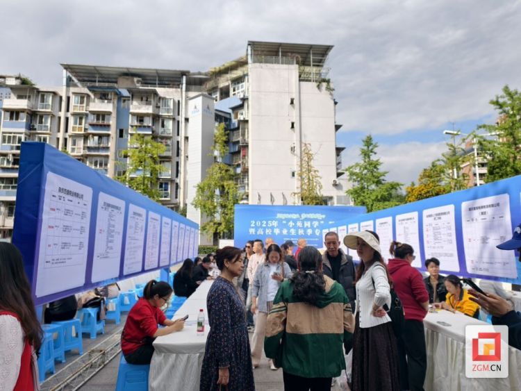 自貢高新區學苑街道舉辦2025年“小苑同學”幫就業暨高校畢業生秋季專場招聘會