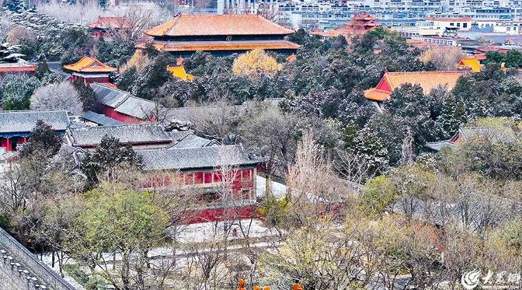 山東泰安：紅墻白雪 步步皆景 雪後岱廟盡顯別樣美