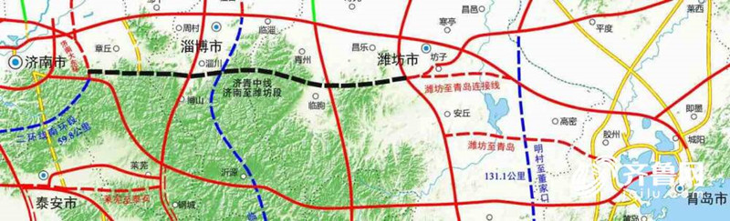 濟青中線濟南到濰坊段開工，雙向六車道設計時速120公里_fororder_1