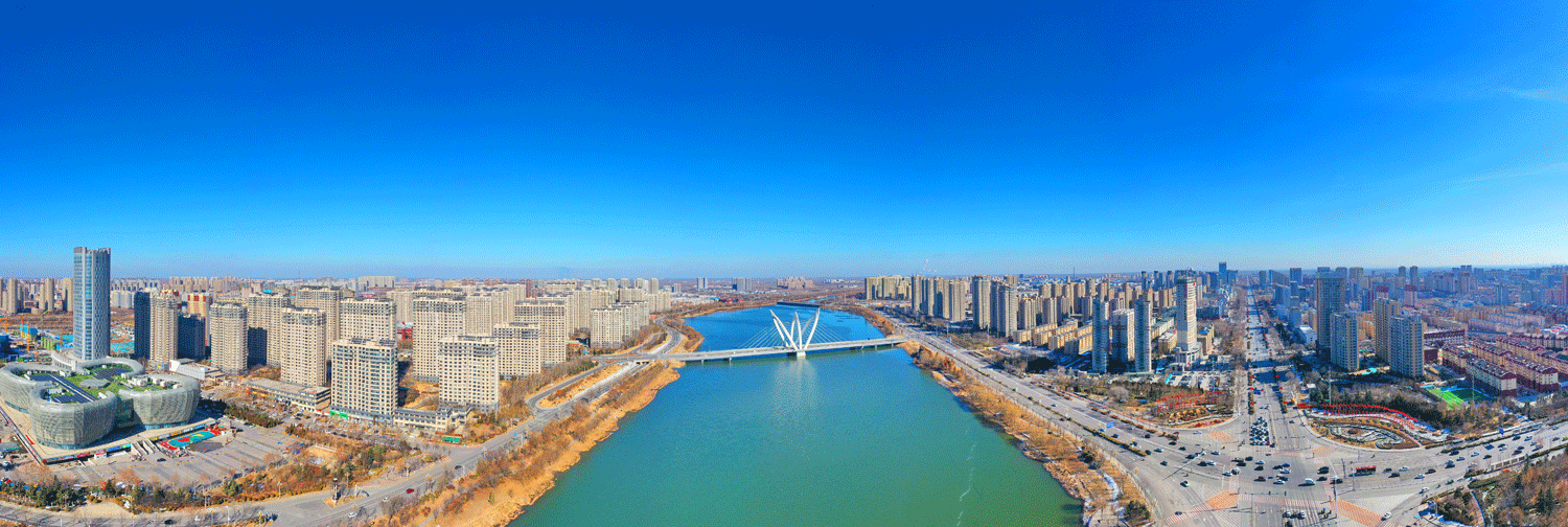 山東聊城：水城寒冬景色新