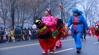 山東淄博：鑼鼓喧天鬧元宵 民俗巡遊展風情