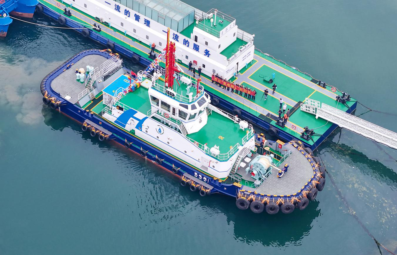 山東青島：全國首艘“零排放”氫電拖輪投用_fororder_002