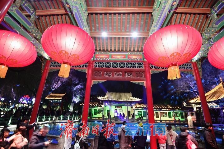 燈火璀璨年味濃,濟南市第45屆天下第一泉迎春花燈會進行試亮燈_fororder_【濟南市第45屆天下第一泉迎春花燈會】2