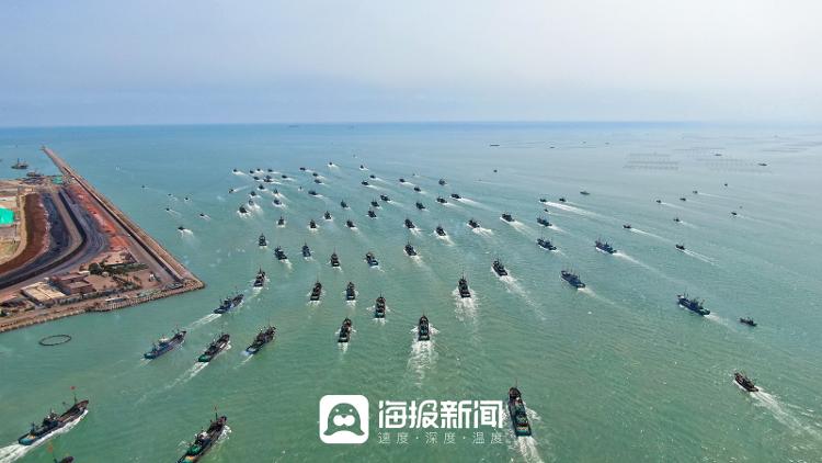 日照嵐山1300余艘漁船揚帆出海