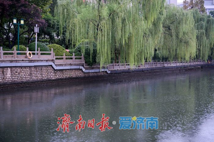 濟南護城河迎豐水期 泉水奔流潤古城