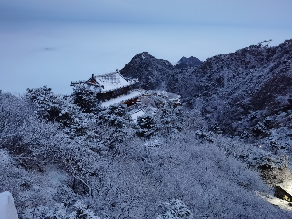 雪後泰山披銀裝 雲海日出醉遊人_fororder_【雪後泰山】13