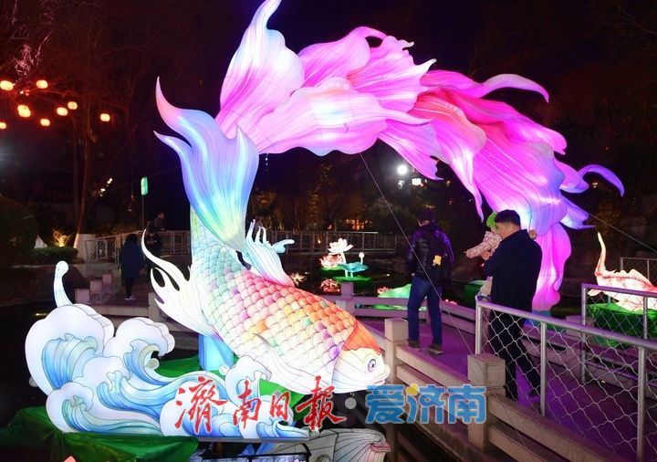 燈火璀璨年味濃,濟南市第45屆天下第一泉迎春花燈會進行試亮燈_fororder_【濟南市第45屆天下第一泉迎春花燈會】9