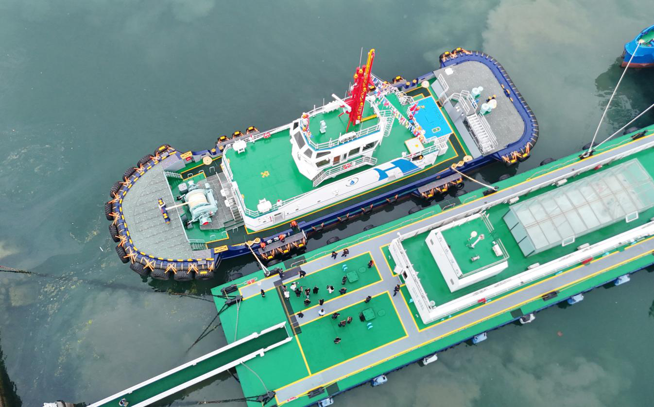 山東青島：全國首艘“零排放”氫電拖輪投用_fororder_003