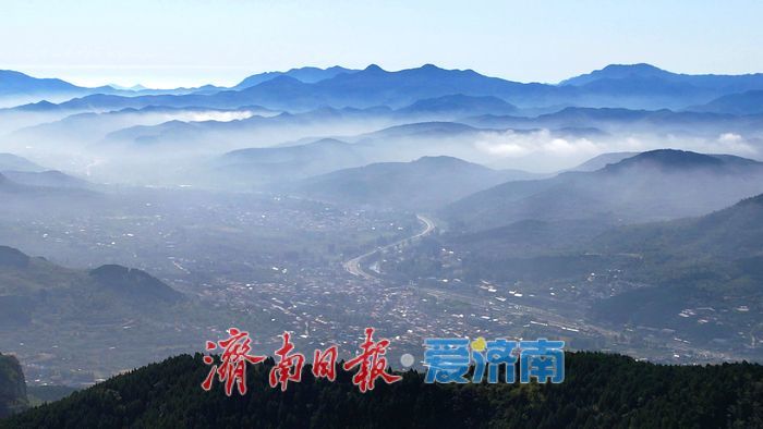 濟南南部山區迎雲海奇觀 繪就現實版“千里江山圖”
