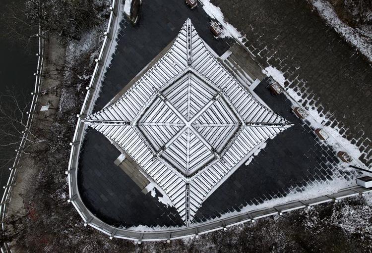 翠華山迎來今冬第三場雪