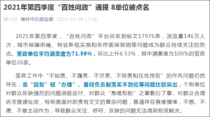 不知責不履責不盡責不擔責 榆林市這8家單位被紀委監委點名了_fororder_圖片1