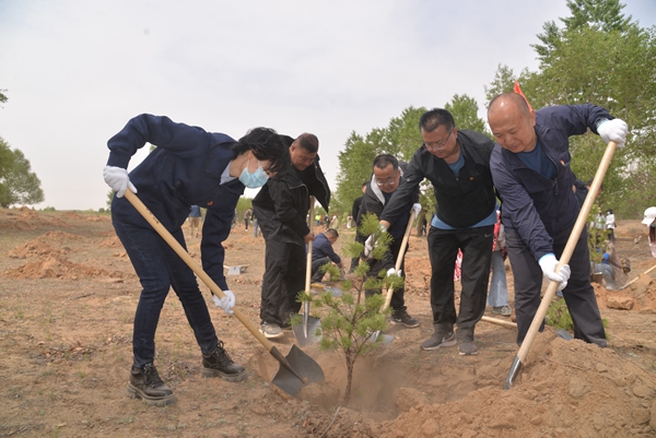 榆林市靖邊縣委宣傳部黨員幹部義務植樹添新綠_fororder_微信圖片_20220427183122