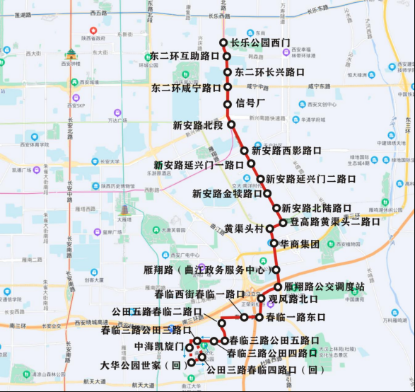 設置站點26個 7月1日西安開通101路公交