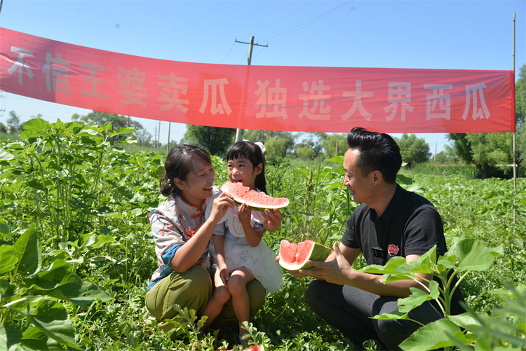 榆林靖邊：瓜季宣傳出新招 “為民代言”助促銷_fororder_為西瓜代言 (3)